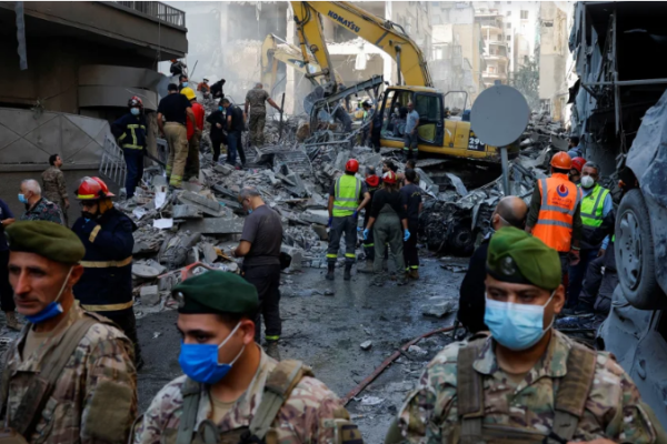 Israeli Missiles Flatten Residential Building in Beirut, Killing Four