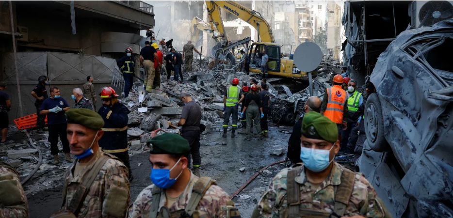 Israeli Missiles Flatten Residential Building in Beirut, Killing Four