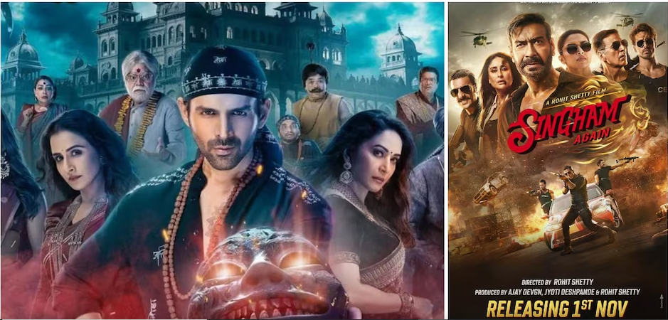 Box Office Battle: Singham Again vs Bhool Bhulaiyaa 3