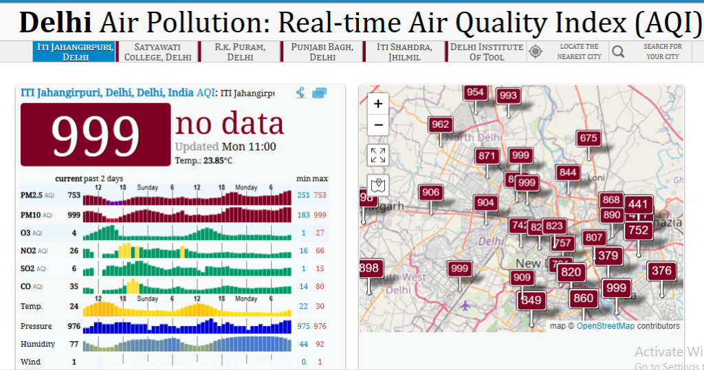 Delhi Implements Stricter Pollution Curbs as Air Quality Plunges to Severe+ 999